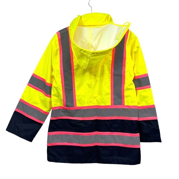 Utility Pro Womens Safety Hooded Jacket High Visibility‎ ANSI Class II Zip Sz XL - Picture 5 of 6